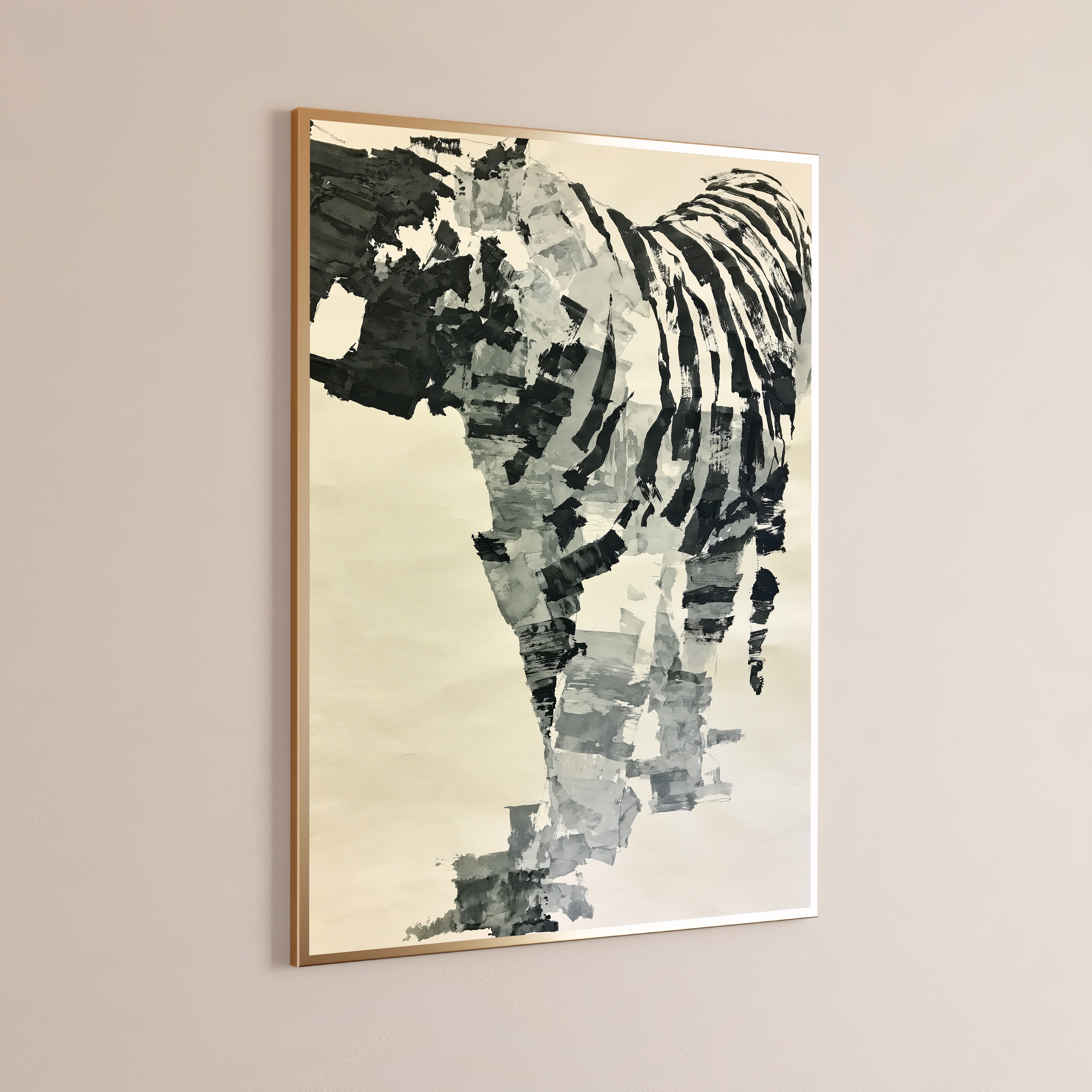 Abstract Zebra Striped Minimalist Print